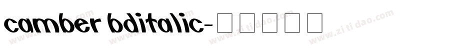 camber bditalic字体转换